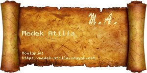 Medek Atilla névjegykártya